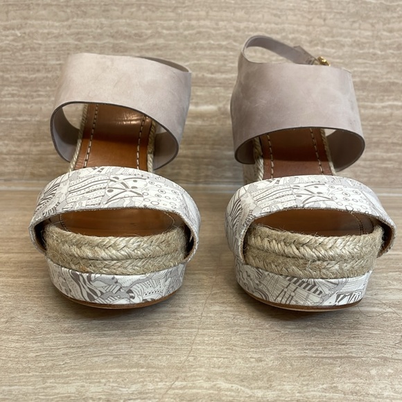 MALOLES Women’s Size 5.5/36 Wedge Espadrilles Beige Taupe Made in Spain - Picture 4 of 13